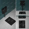 *Nordic Creative Black And White Squatting Toilet With Concealed Wall Mounted Induction Water Tank For Wall Squatting Toilet 5