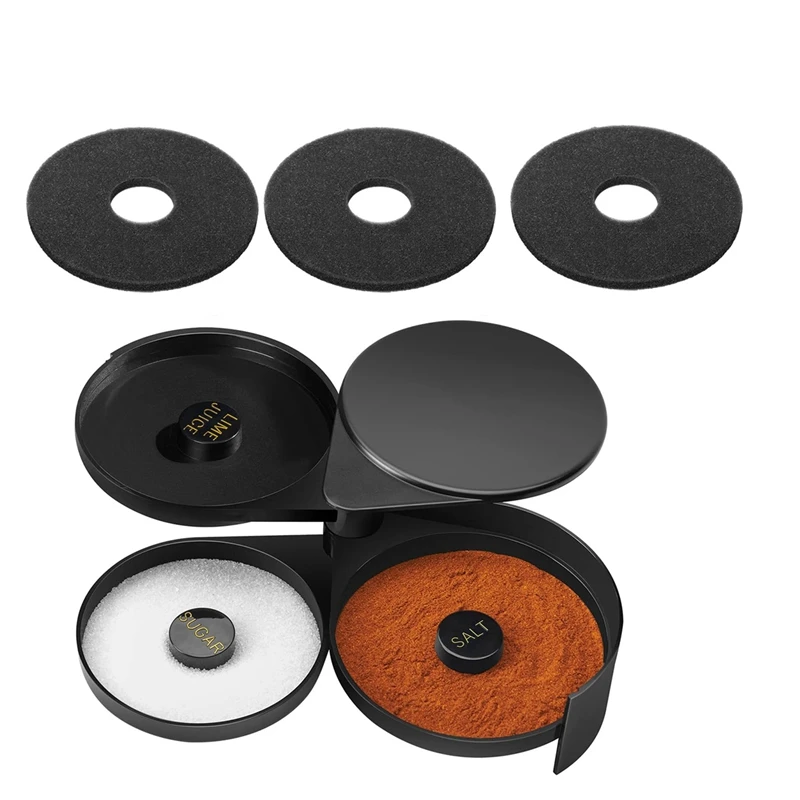 

Солевая оправа, набор оправы соли, оправы соли с 3 губками, 3-уровневая стеклянная оправа, оправы соли для коктейлей