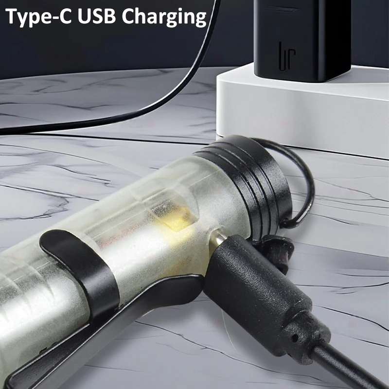 Compact Rechargeable Keychain Flashlight - Portable and Multifunctional Emergency Light