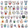 Hot Sale Necklace Beads Bear Wolf Rabbit Manta Ray Goldfish Charm Beads Fit Original European 925 Silver Bracelet Jewelry Gifts 1