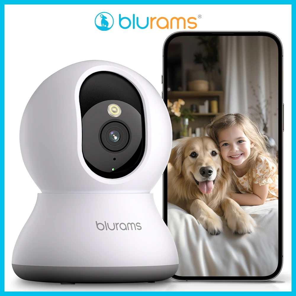 2,4 und 5G WiFi-Innenkamera, 2K, 360° °   PTZ Haustier-Hunde-IP-CCTV-Kamera mit Telefon-App, 2-Wege-Gespräch, Nachtsicht, für Home Securi