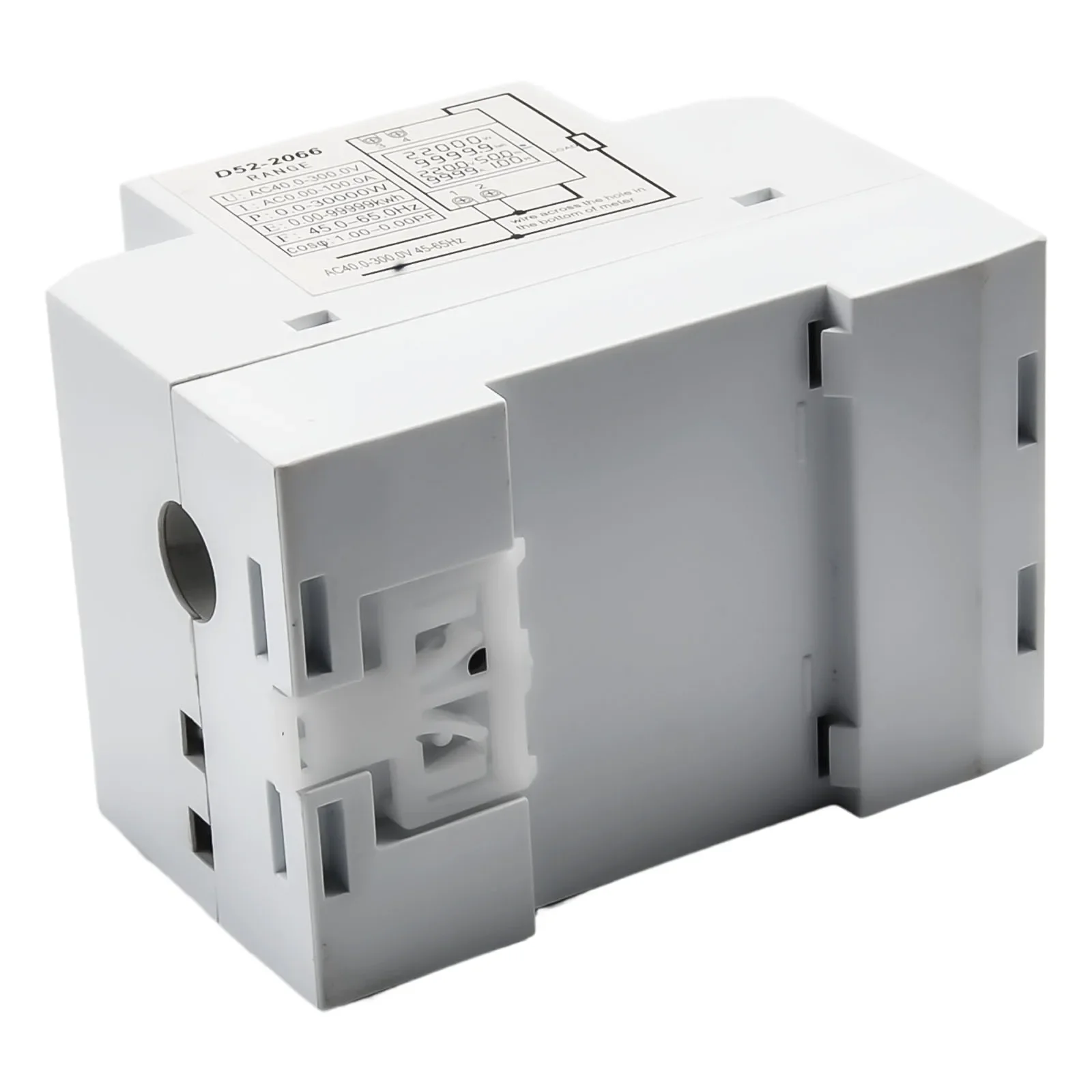 Electricity Meter 100A DIN Rail AC40-300V Built-in Power Meter With Integrated Current Transformer Smart Rail-type