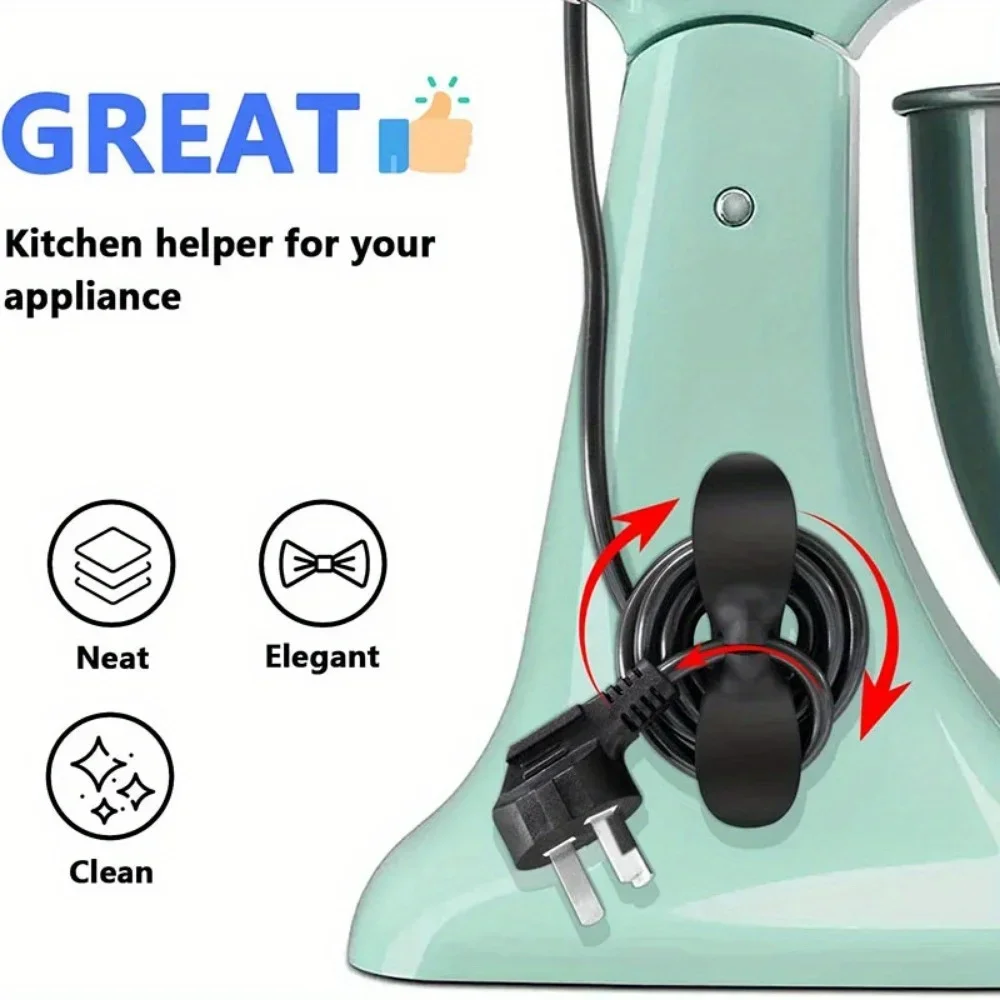 4Pcs Cord Winder Organizer for Kitchen Appliance Cord Wrapper Cable Management Clip Holder for Air Fryer Coffee Machine Fixer