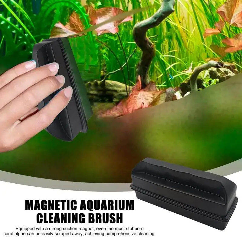 Raschietto Magnetico Per Acquario Raschietto Per Alghe A Doppia Faccia Per Acquari Di Vetro Mini Detergente Per Vetri Per Acquari Raschietto Magnetico