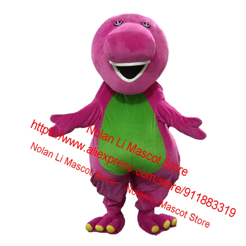 

Barney Dinosaur Mascot Costume Cartoon Set Mask Birthday Party Role Play Advertising Game Adult Size Christmas Gift 820