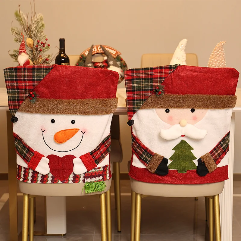 Christmas Chair Decoration Set Home Christmas Decoration Cartoon Chair Set Christmas Decoration Supplies Xmas Chair Cover