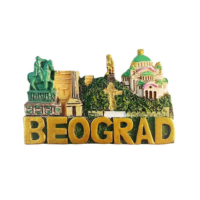 Magnetic Fridge Magnets Magnetic Sticker Magnetic Fridge Stickers Europe Serbia Capital Belgrade Magnet Tourist Souvenirs Refrigerator Magnetic Stickers Decoration Articles Travel Gifts