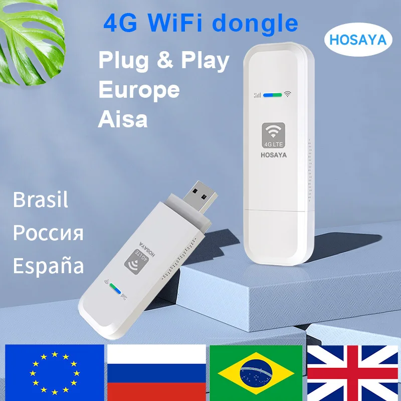 Dongle Wi-Fi USB 4G LTE Portatile - Plug And Play Con Slot SIM - Hotspot Per PC, Laptop, Tablet - Fino A 10 Utenti - 2