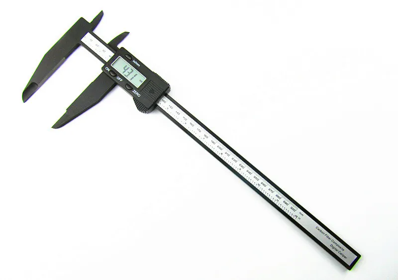 LCD가 장착된 200/300mm 디지털 전자 캘리퍼스, 긴 죠 플라스틱 디자인, 내부 및 외부 직경 측정용 정밀 측정 도구