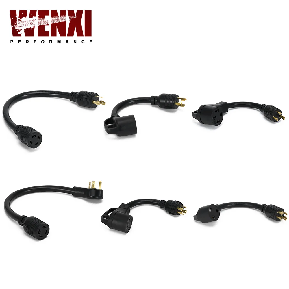 Generator Power Cord Adapter Universal For Nema L5-30P/ L14-30P / TT-30P Male Plug To L14-30R / TT-30R / L14-50R a pair universal t type 2 pin dc power male female connector plug for kenwood yaesu icom vehicular radio walkie talkie