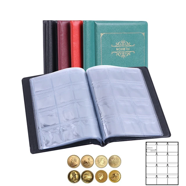 Album de collection de pièces de monnaie, 120 pocommuniste, porte-monnaie,  livre détectée y Pocket, collection