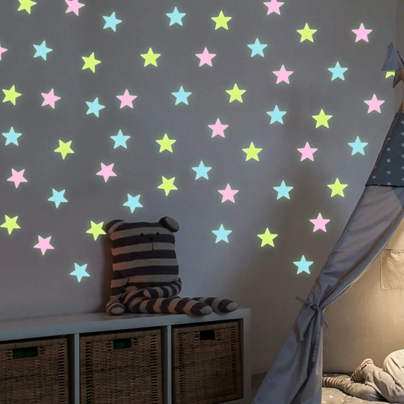 Luminous Cartoon Sun Stars Glow In The Dark Stickers Fluorescent Wall  Stickers For Kids Rooms Bedroom Nursery Ceiling Wall Decor - Wall Stickers  - AliExpress