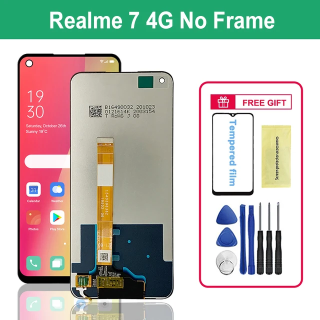 

6.5" LCD Display For OPPO Realme 7 4G Grobe RMX2155 Version Touch Screen Digitizer Assembly Repairment With Tools 100% Tested