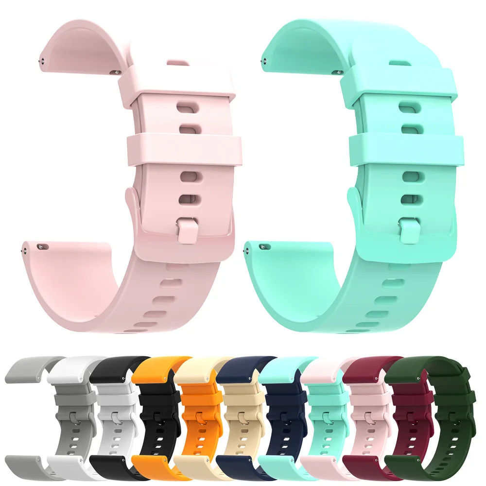 Silicone Sports Strap - Soft 20mm & 22mm Bracelet Accessory