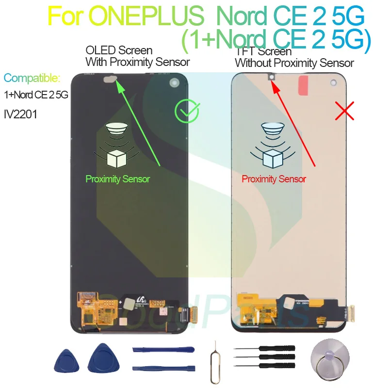 swark TFT Display Compatible with OnePlus Nord 2 5G/OnePlus Nord CE 5G LCD Display, Touch Screen with Improved Repair Tool Kit, No Fingerprint Function swark TFT Display Compatible with OnePlus Nord 2 5G/OnePlus Nord CE 5G LCD Display, Touch Screen with Improved Repair Tool Kit, No Fingerprint Function