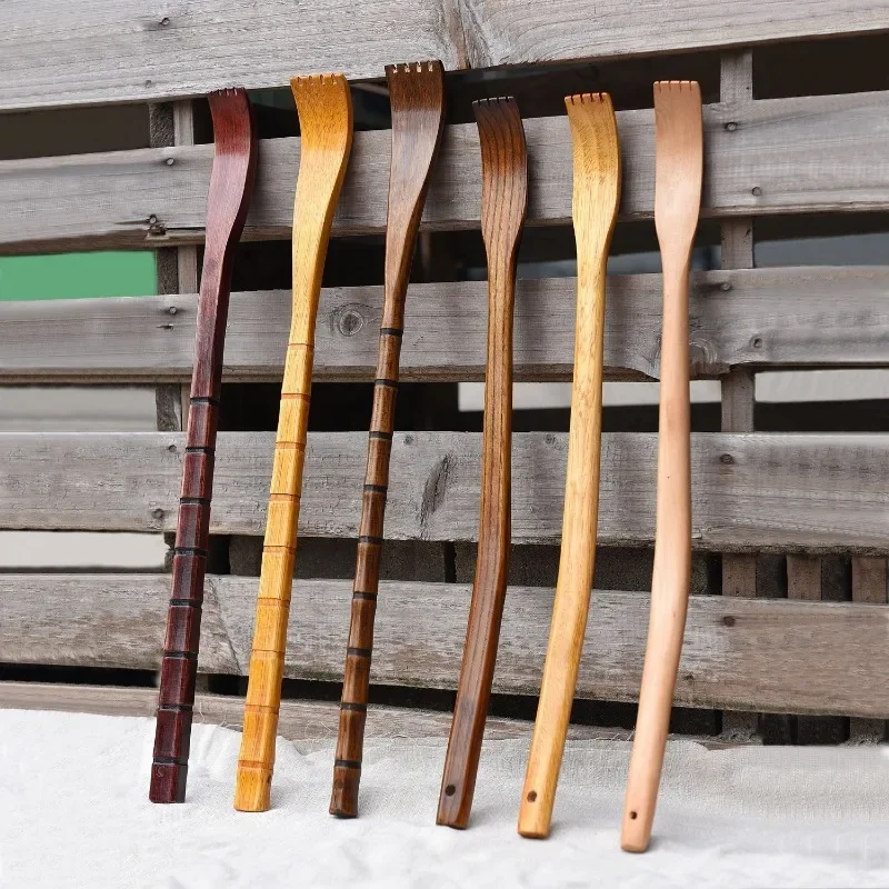 

Деревянная Когтеточка для спины, с длинной ручкой