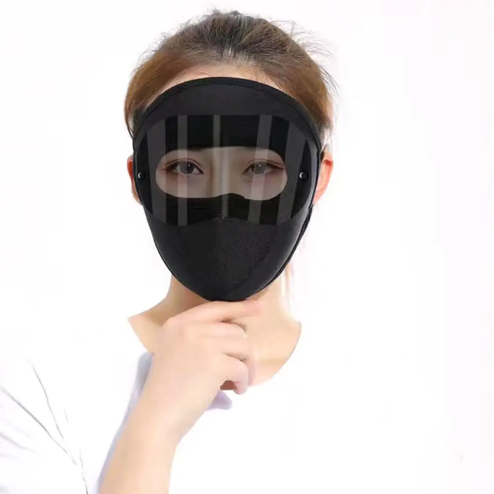 Maschera di protezione solare in seta di ghiaccio con occhiali da sole staccabili Summer anti-uv copertura integrale traspirante attrezzatura sportiva da ciclismo all'aperto