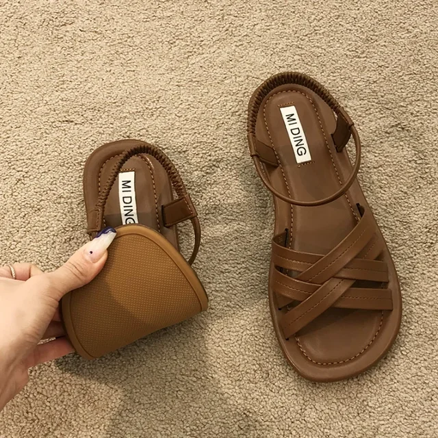 Sandales d'été pour femmes, chaussures plates à semelle souple, décontractées chaussures femmes été 2024 sandales femmes été sandales pour femmes sandales femme sandales plates femme eté chaussures ete femme sandales 1