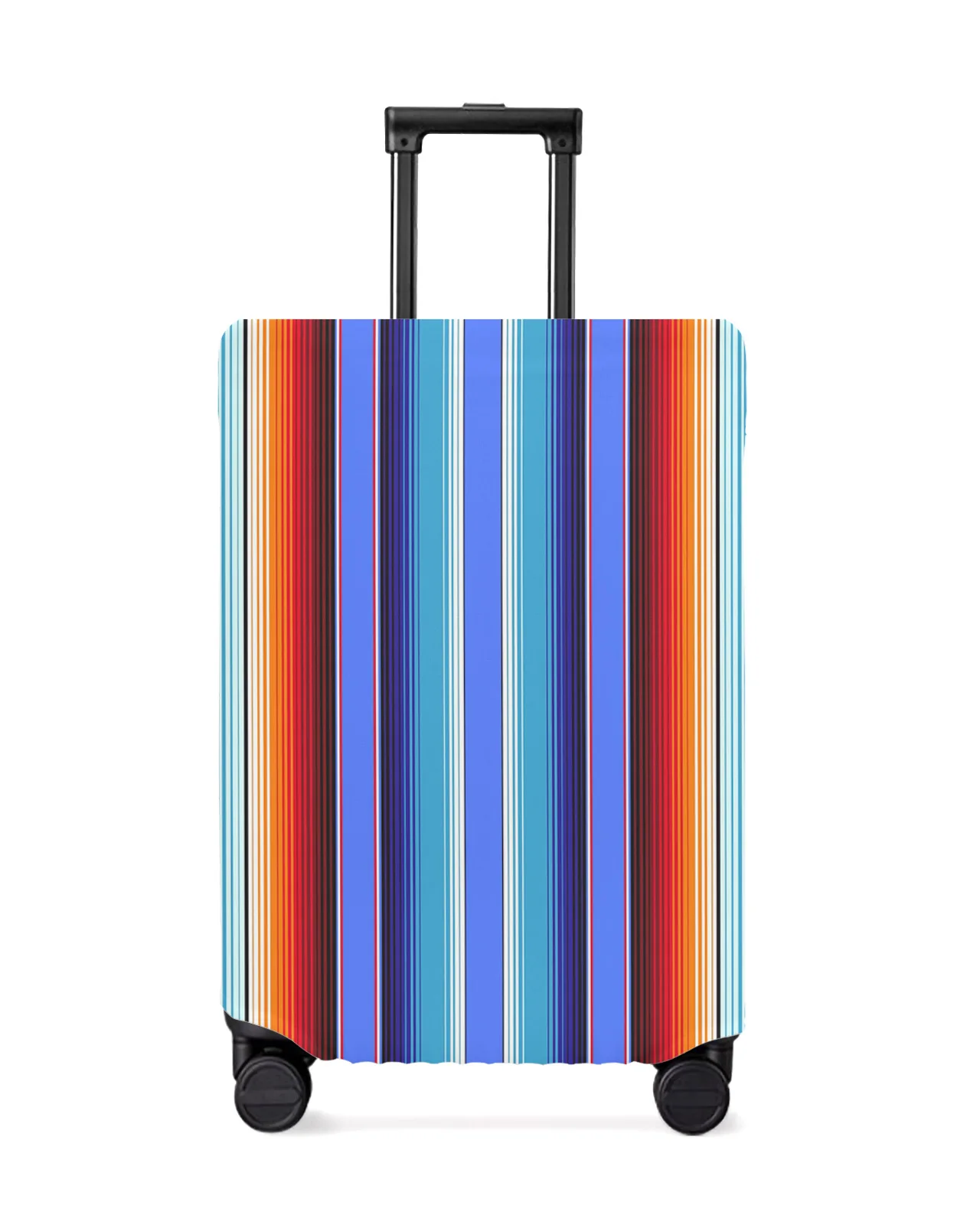 

Colorful Mexican Stripes Luggage Cover Stretch Suitcase Protector Baggage Dust Case Cover for 18-32 Inch Travel Suitcase Case