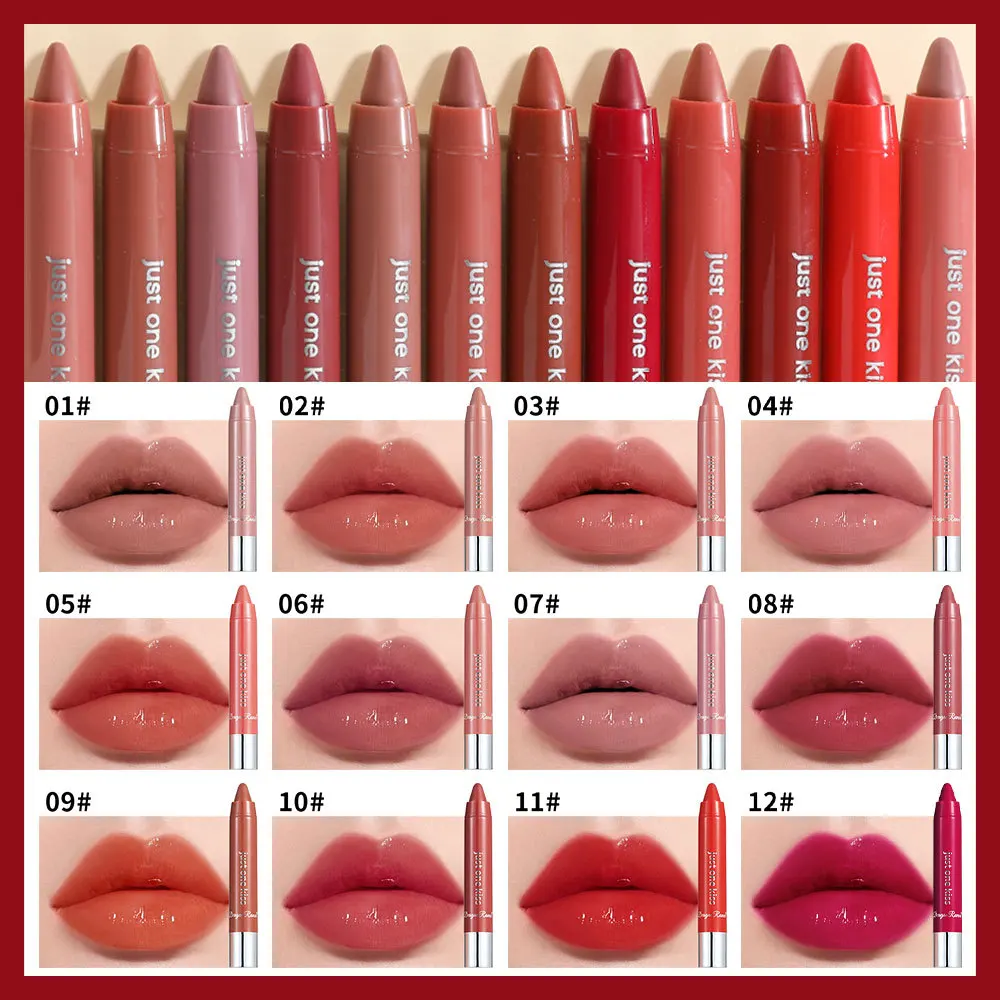 

Velvet Moisturizing Lipstick Long Lasting Sexy Red Nude Lip Tint Pen Natural Makeup Lip Glaze Lipliner Pen Beauty Cosmetics