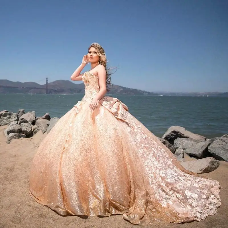 

Luxury Off the Shoulder Lace Appliques Flower Quinceanera Dresses Sleeveless Sweet 15 Dress Vestidos De Quinceañera