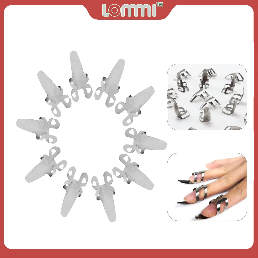 LOMMI 5PCS/10PCS Assorted Metal Finger Guitar Picks Stainless Steel Guitar Picks For Acoustic Banjo Ukulele Nail Plectrum