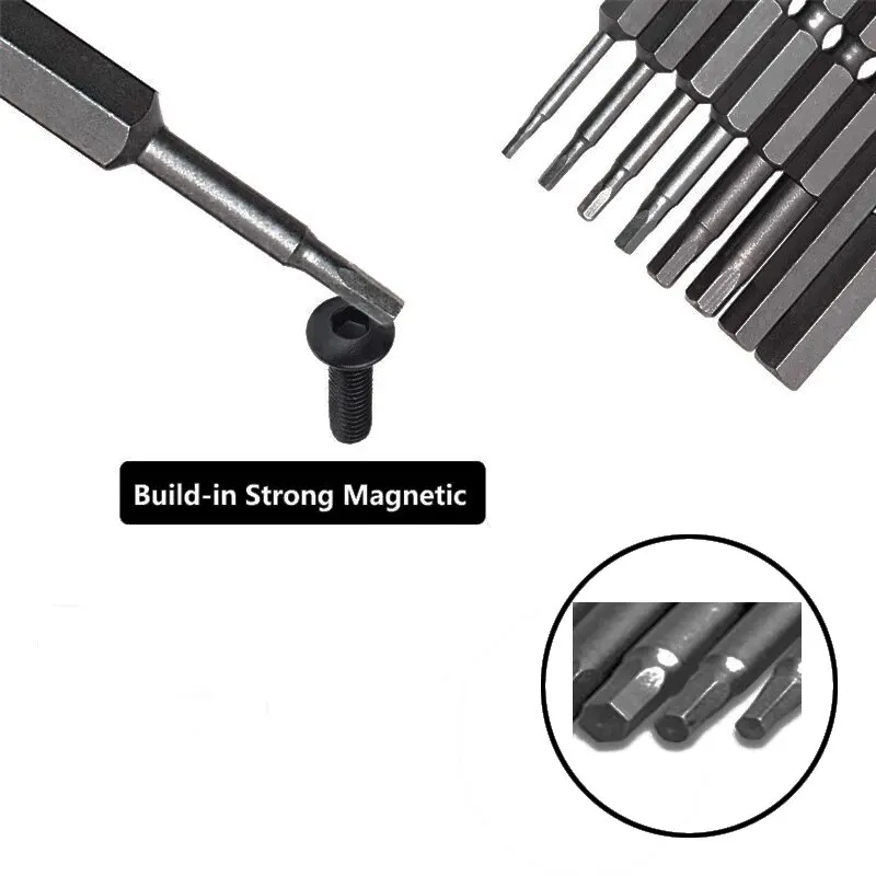 Screwdriver Set Hexagonal Screwdriver Set 10pcs Hexagonal Bit S2 Alloy Steel