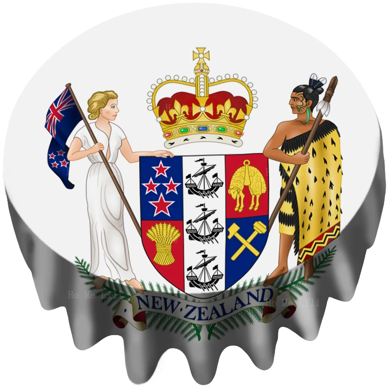 

Водонепроницаемая круглая скатерть с гербом Новой Зеландии, Эфиопский флаг, растафари, раста, Лев, скатерть от Ho Me Lili для украшения стола