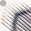 [High-Quality Thin Precision Brushes] 11pcs Fine Detail Micro Brush Set with Gourd Handles - Ideal for Acrylic Art, Miniatures 1