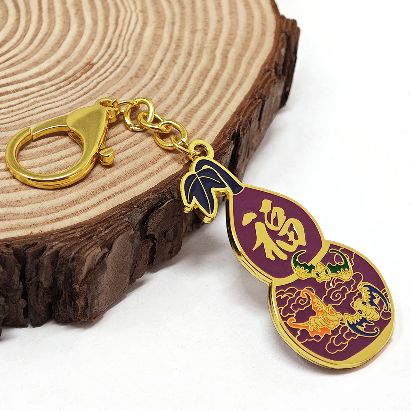 2025 Lucky Bat Gourd Keyring 5 Blessing Wu Lou Keychain 5