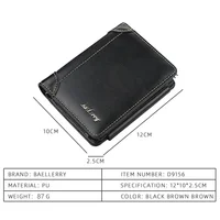 Male Purse Vintage High Quality Famous Luxury Brand Designer PU Leather Men Wallets Zipper Short Large Capacity Coin Card Holder - Image 3