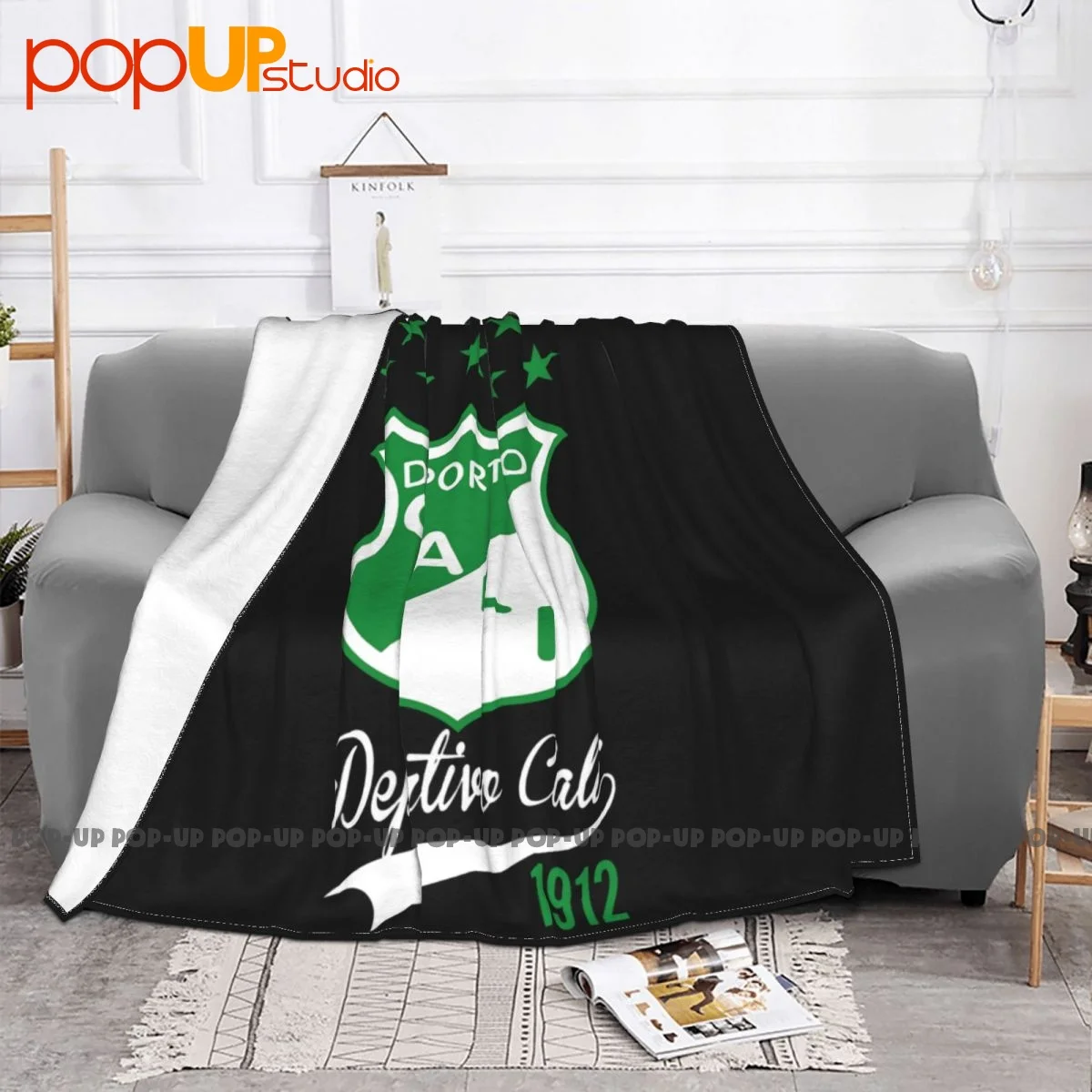 Deportivo Cali De Colombia Futbol Soccer Blanket Soft Flannel Four Seasons Cover Blanket Sleeping Sheets 4