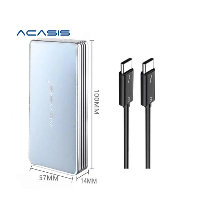 Acasis Thunderbolt 3 USB 4.0 Mobile M.2 Nvme Enclosure 40Gbps Type