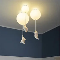 Modern Ceiling Chandelier Light Cartoon Lighting Creative Polar Bear LED Pendant Lamp Theme Hotel Kid Children Kindergarten 2