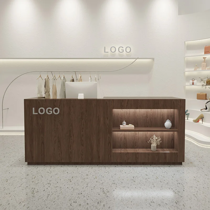 Salon Counter Reception Desk Modern Bar Luxury Beauty Salon Store Reception Desk Banco Podium Theke Rezeption Luxury Furniture