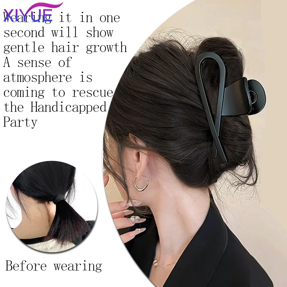 XIYUE Chicken Nest Ball Head Wig Female Clasp Clip Bowknot Spicy Girl Style Fluffy High Horse Tail Fluffy Natural Wig Contract