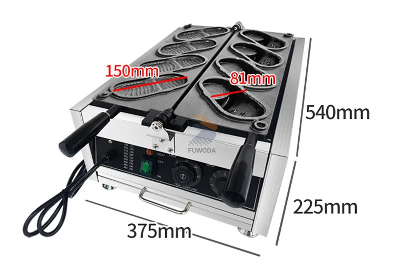 Electric Shoes Shape Waffle Making Machine Non-stick Coating 4pcs Shoe Shaped Bread Maker Baker Commercial S732837acccc6498ea657e1d07412dc4ca