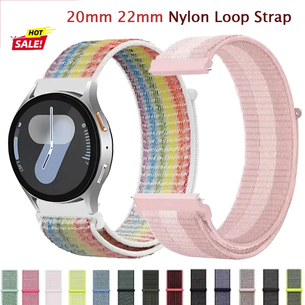 Versatile Nylon Loop Strap - 20mm/22mm - Universal Smartwatch Wristband Bracelet