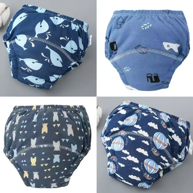 4PCS Baby Waterproof Diapers Pee Shorts Underwears Reusable Soft Ecological Cotton Toddler Potty Training Pants For Boys Girls - Image 14