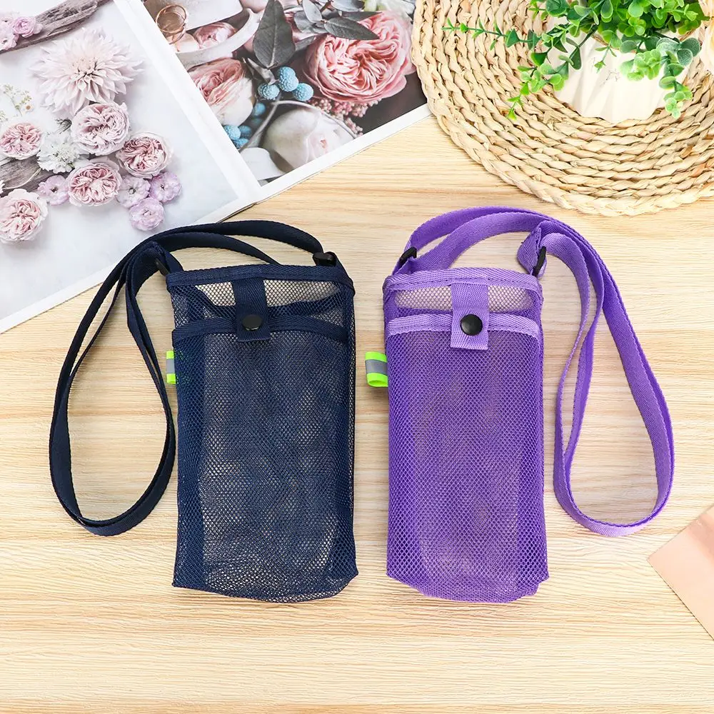 BeisDirect Trinkflaschen-Tragetasche – Verstellbarer Schultergurt, Mesh-Tasche Für Outdoor, Sport, Reisen