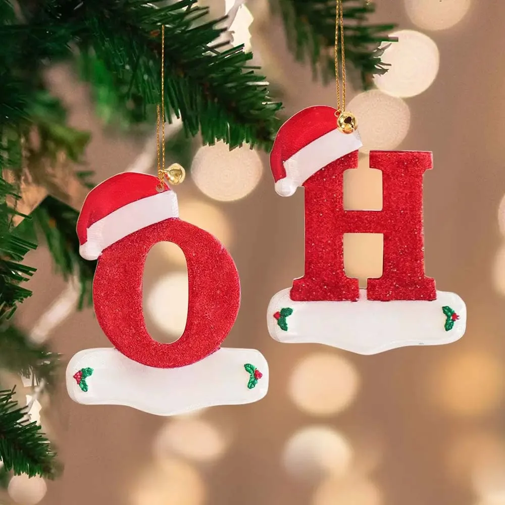Christmas decorations Christmas Decoration Letters 26 Letters Pendant For Christmas Tree Decor DIY Name Ornament Personalize