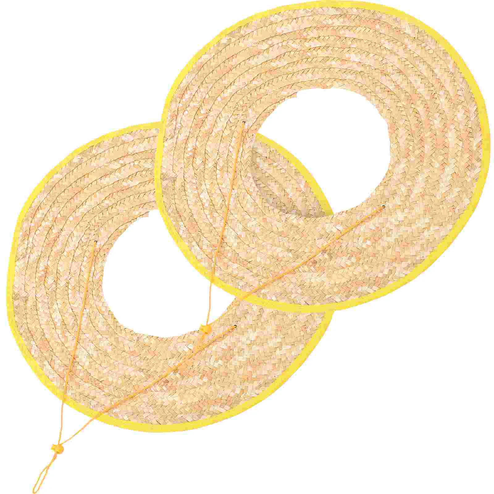 2 Pcs Hemming Curtain Hard Hat Sunshade Neck Visor Full Brim