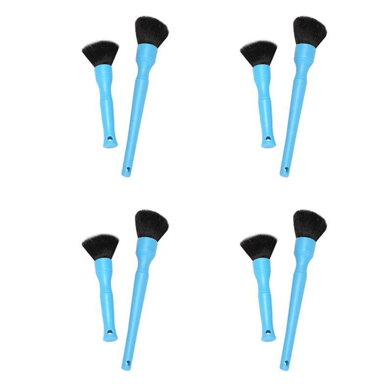 

8X Super Soft Detail Brush, Car Brush, Detail Brush, Cleaning Brush, Eye Shadow Brush, Beauty Brush Set, Blue.