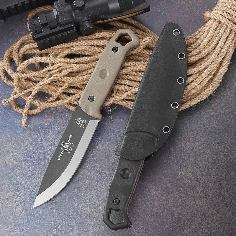 TOPS Brakimo Fixed Blade Knife D2 Blade Nylon Fiber Handle Tactical Knife Outdoor Camping Survival Hunting Tool EDC Pocket Knife 3