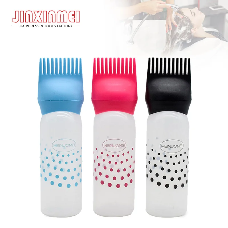 Applicateur de teinture de cheveux, peigne à racines de 120ml, bouteille à  presser, outils de permanente avec échelle graduée, brosse pour Salon de  maison - AliExpress