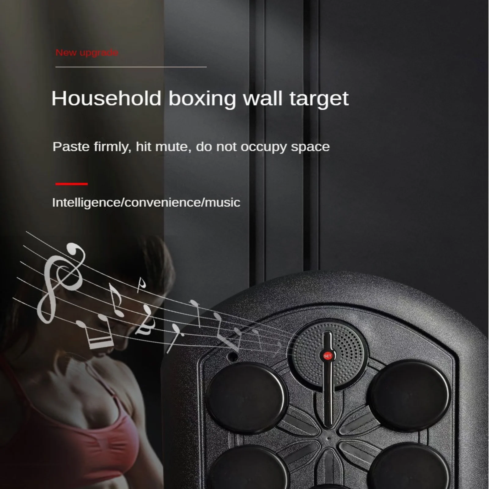 Music Boxing Training Machine Music Smart Punching Pad LED Lighted for Home Exercise Strength Training Gym Striking Skills