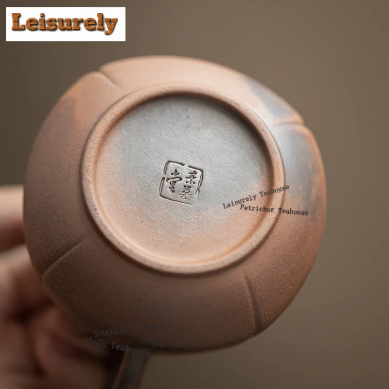 Old Rock Clay Coarse Pottery Teapot Luxury Tea Infuser Pot Household Tea Soaking Kettle with Strainer Cafes Supplies Ornaments