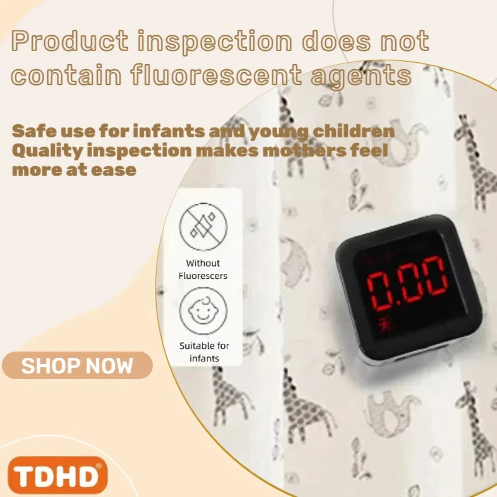 TDHD  Baby printed cotton muslin Blanket Soft Skin cartoon print swaddle blanket suitable for home and out 4