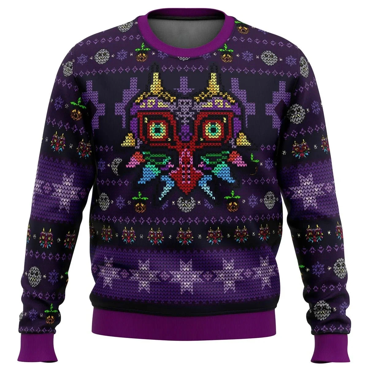 thumbnail image 1 of Sudadera y top 3D Otoño Patrón sin costuras de Majoras Mask Leyenda de Zelda Suéter feo de Navidad Regalo Jersey de Papá Noel para hombre, 1 of 5