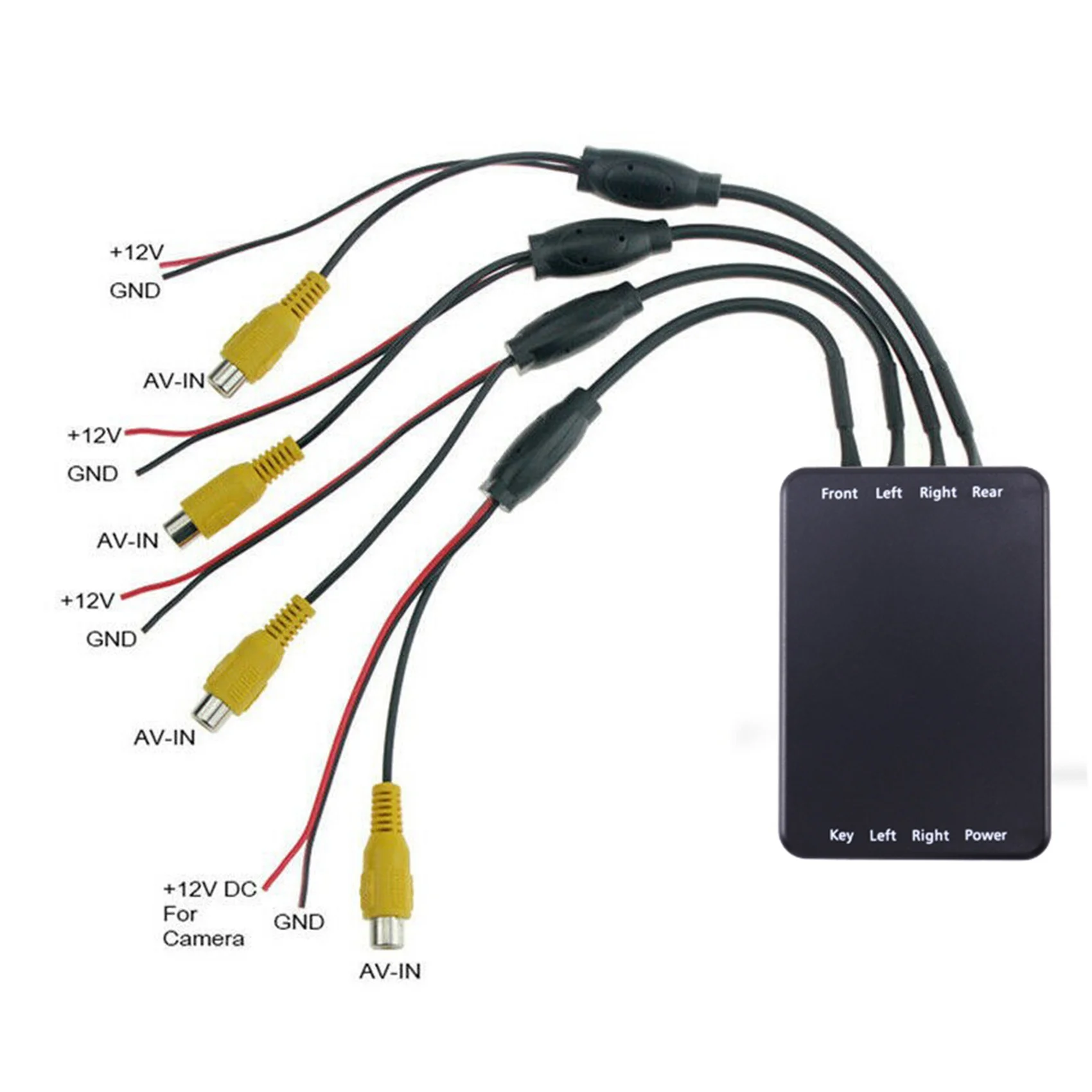 

Car Parking Panoramic View Rearview 4 Way Camera Control Box System 360 Degree View and 4Pcs HD Camera DVR